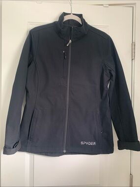 Spyder Black Softshell Ski Jacket with Subtle Logo
